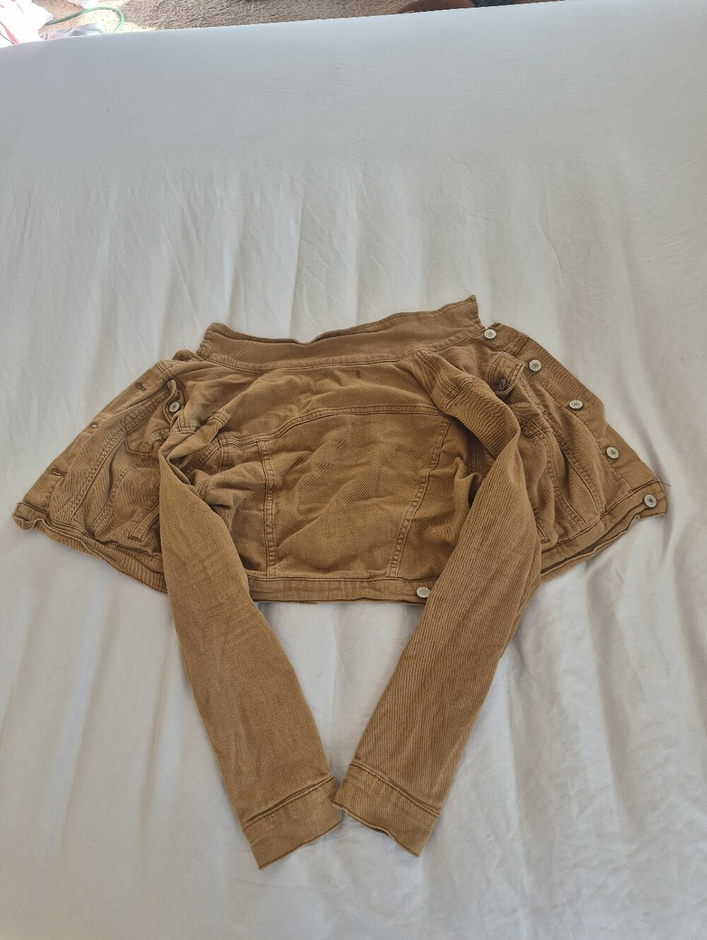 Luvamia Brown Cropped Denim Jacket Medium